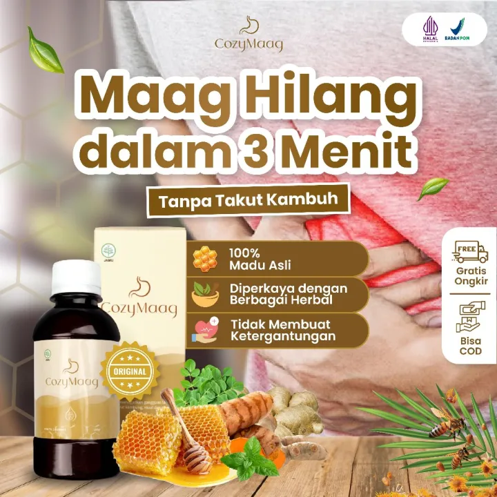 Product COZYMAAG Obat Asam Lambung Atasi Maag dan Perut Kembung Madu Lambung Obat Gerd 1 Botol Isi 250ml Variant HERBAL 250ML
